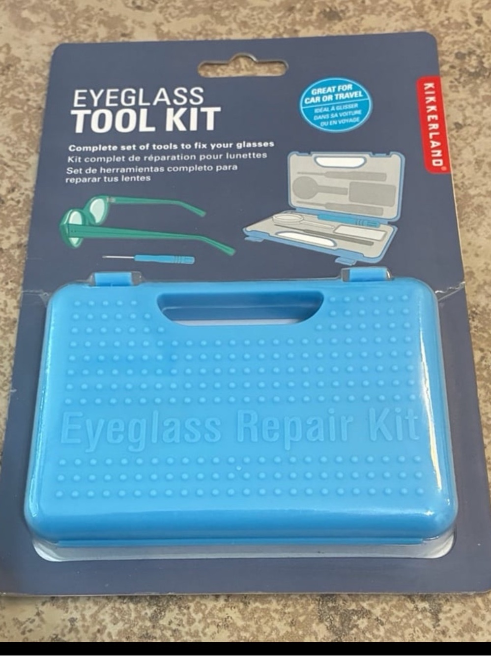 New! “Kikkerland” Eyeglass Tool Kit. Portable, compact set for on-the-go repair.